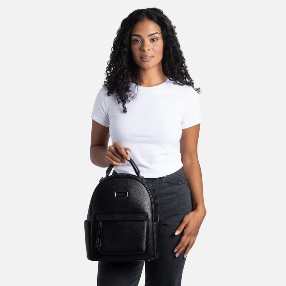 Le Maude - Sac à dos 3-en-1 en cuir vegan noir