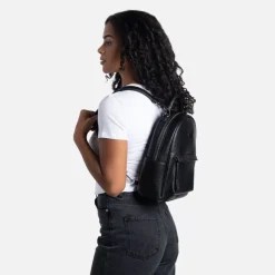 Le Maude - Sac à dos 3-en-1 en cuir vegan noir