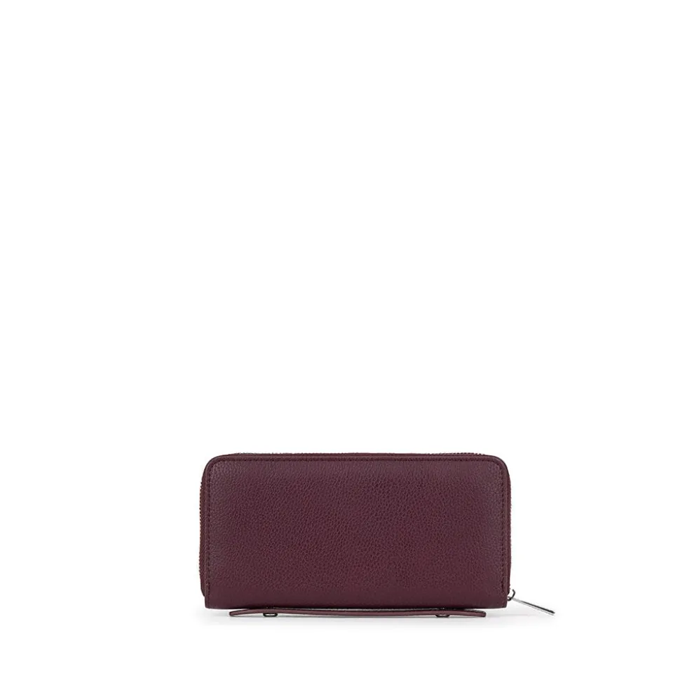 Le Meli - Portefeuille en cuir vegan cabernet