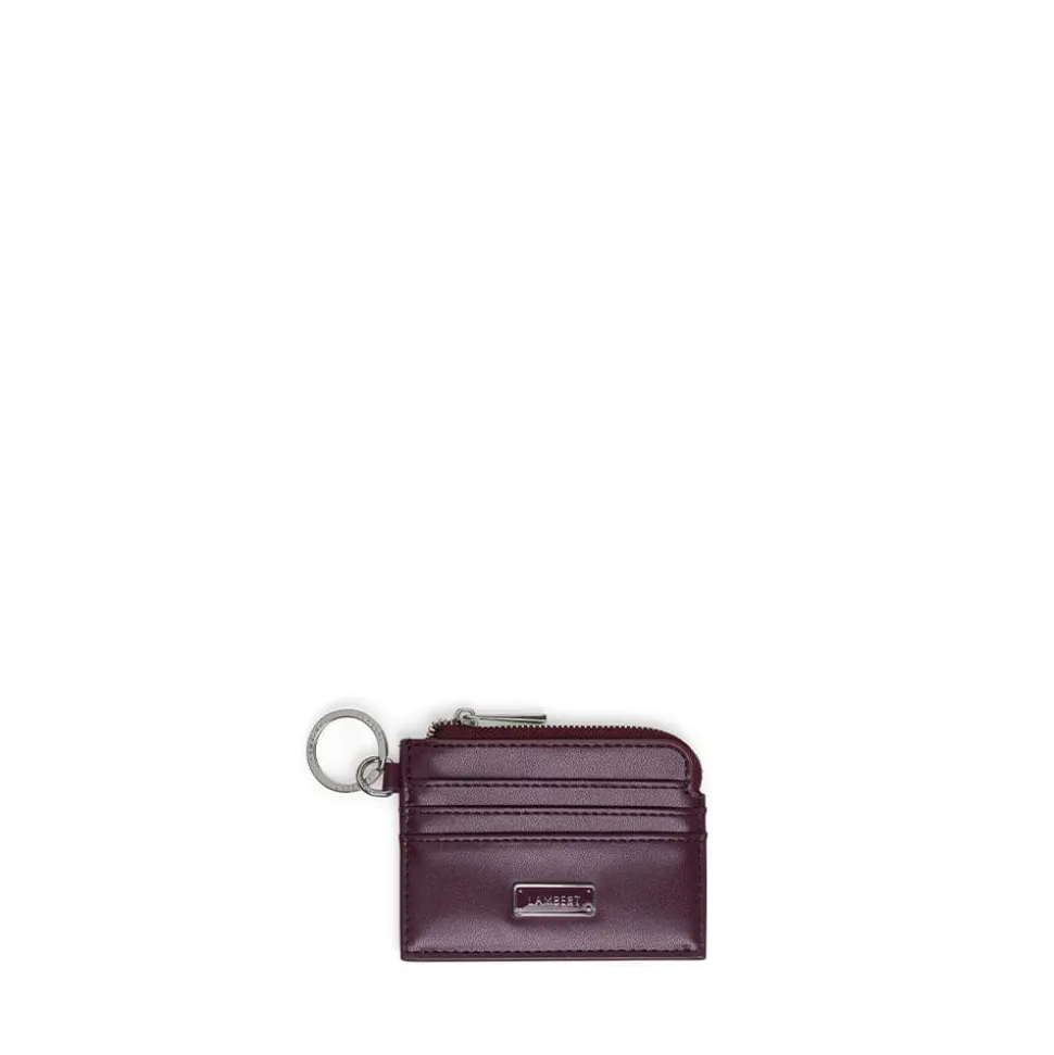 Le Melody - Porte-cartes en cuir vegan cabernet