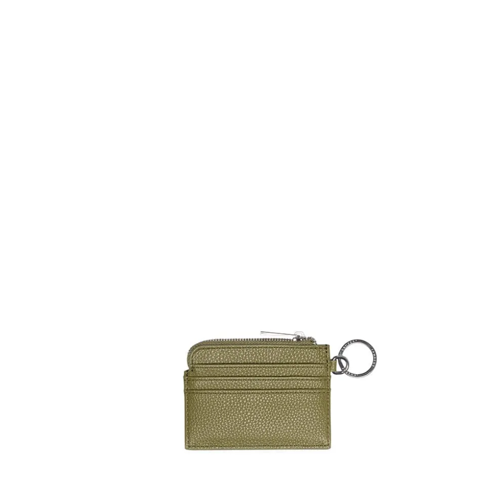 Le Melody - Porte-cartes en cuir vegan olive