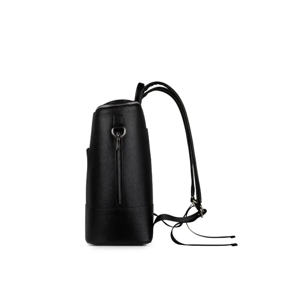 Le Mia - Sac à couches en cuir vegan noir