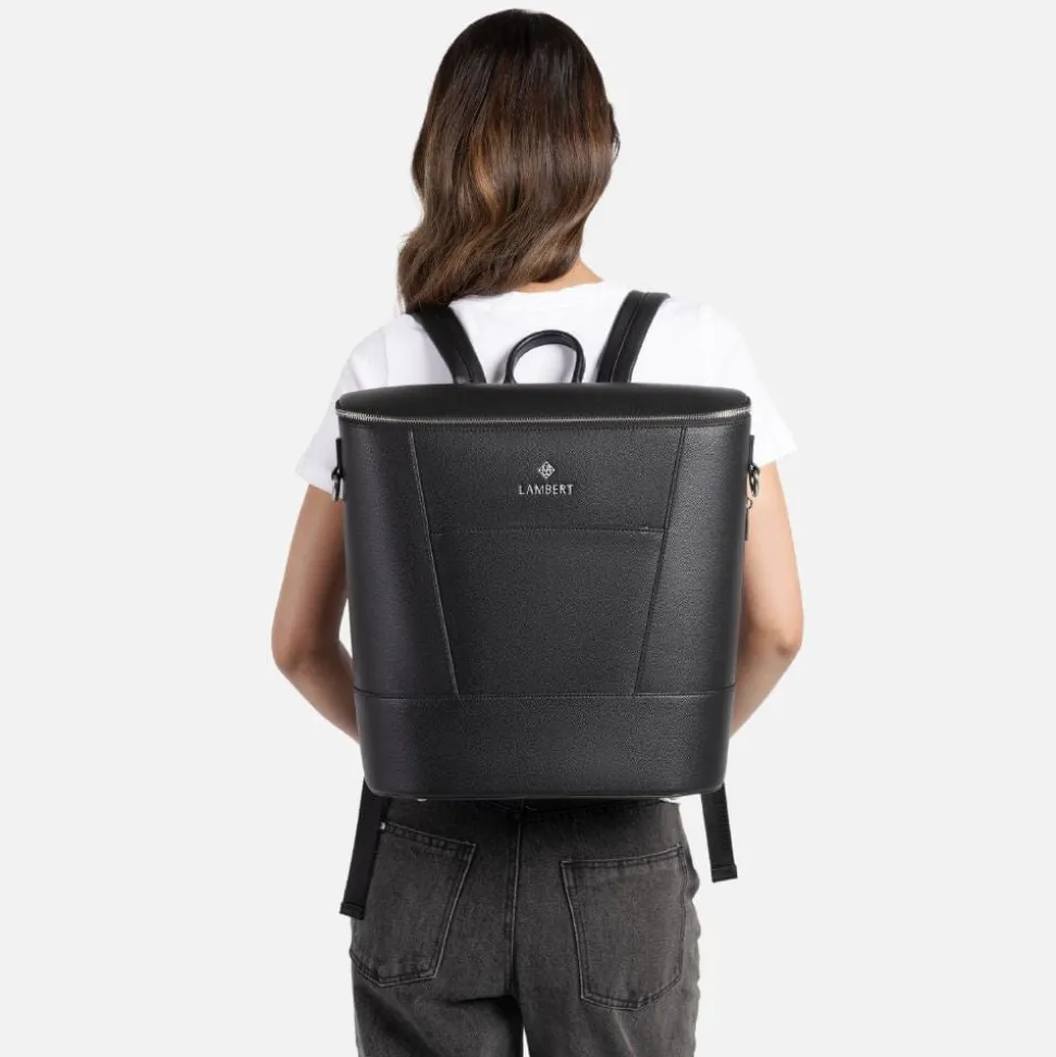 Le Mia - Sac à couches en cuir vegan noir