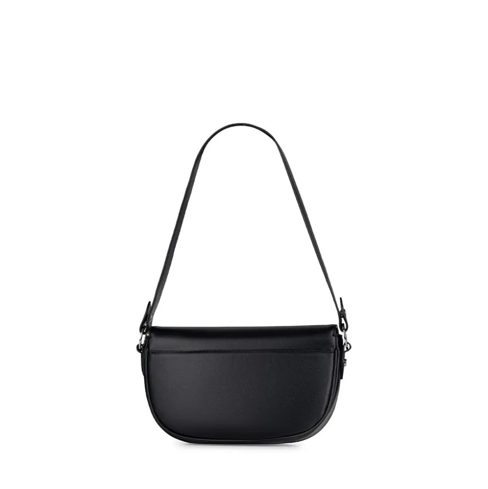 Le Nadia - Sac à main 2-en-1 en cuir vegan noir