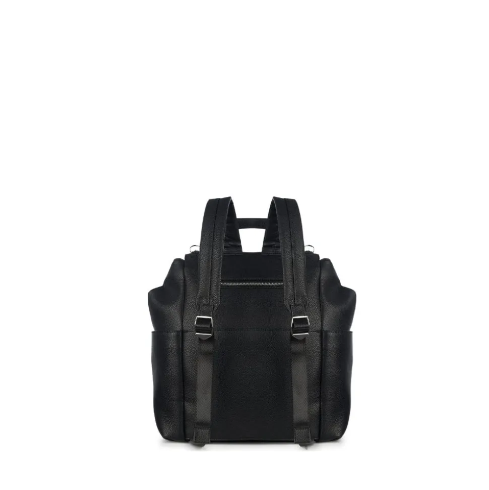 Le Nala - Sac à couches en cuir vegan noir recyclé