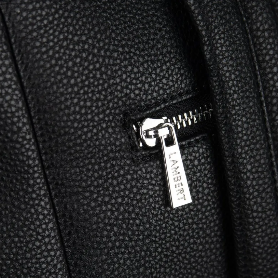 Le Nala - Sac à couches en cuir vegan noir recyclé