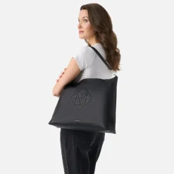 Le Nellie - Sac fourre-tout en cuir vegan noir