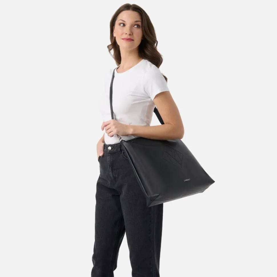 Le Nellie - Sac fourre-tout en cuir vegan noir