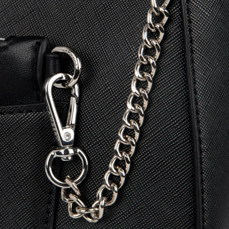 Le Nicole - Sac à main 2-en-1 en cuir vegan noir