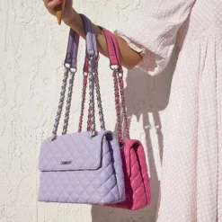 Le Penelope - Sac à main 2-en-1 en cuir vegan lavender