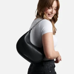 Le Rachel - Sac à main 2-en-1 en cuir vegan noir