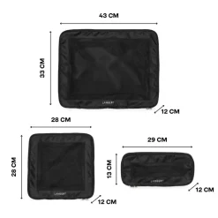 Le Rio - Ensemble de 3 cubes de compression en nylon recyclé noir