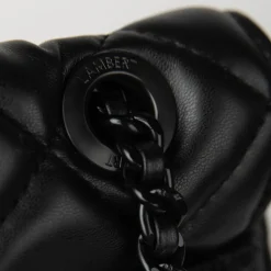 Le Sadie - Sac à dos 2-en-1 matelassé en cuir vegan noir