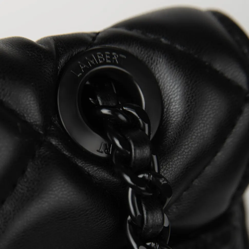 Le Sadie - Sac à dos 2-en-1 matelassé en cuir vegan noir