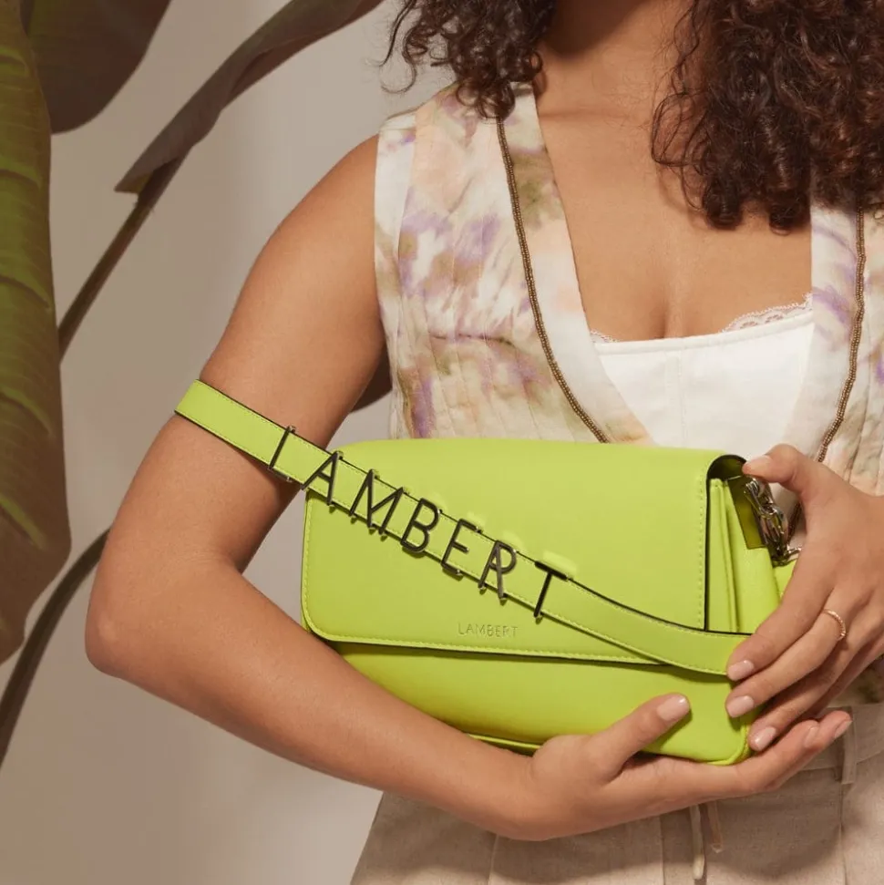 Le Sam - Sac à main 2-en-1 en cuir vegan limoncello