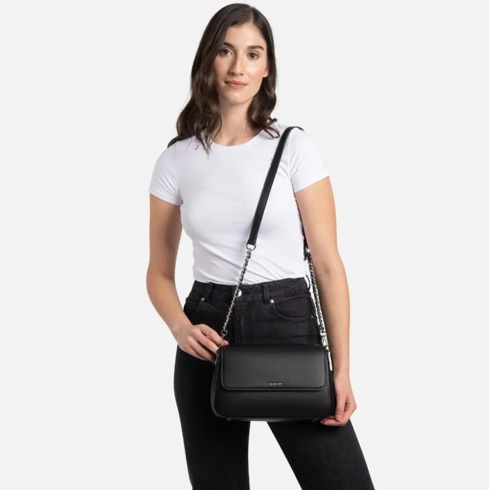 Le Sam - Sac à main 2-en-1 en cuir vegan noir