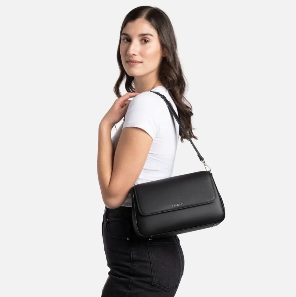 Le Sam - Sac à main 2-en-1 en cuir vegan noir