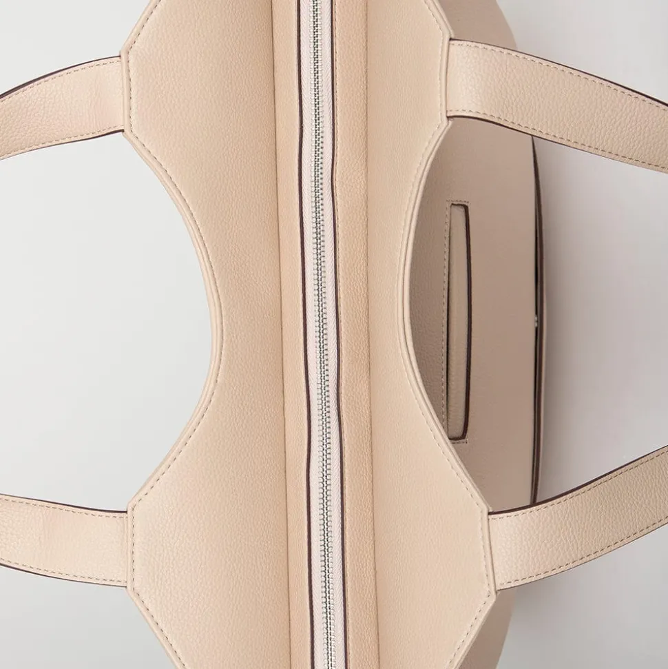 Le Sheila - Sac fourre-tout en cuir vegan amande