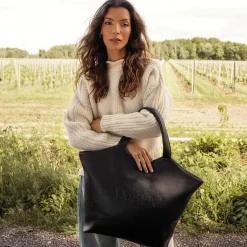 Le Sheila - Sac fourre-tout en cuir vegan noir