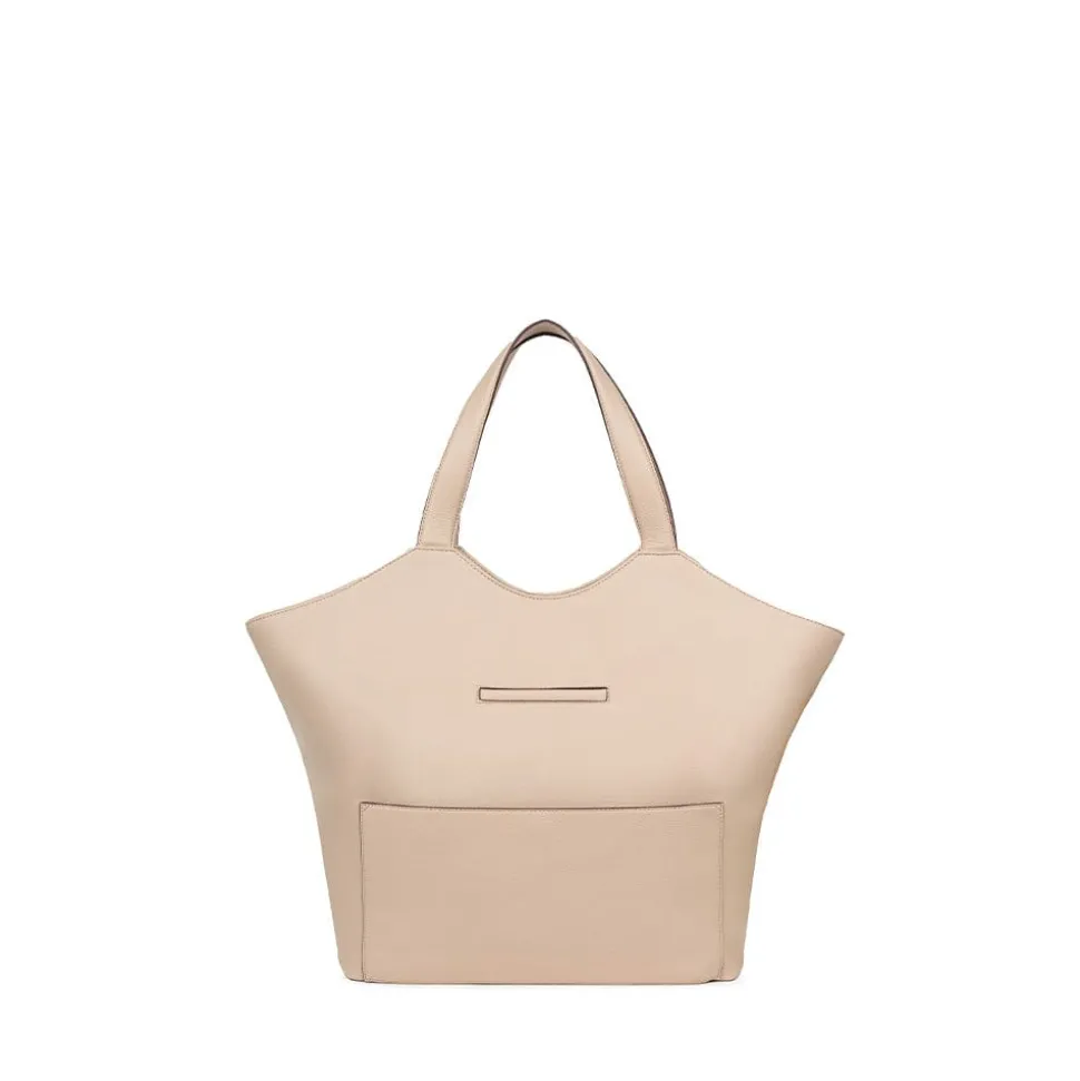 Le Sheila - Sac fourre-tout en cuir vegan amande