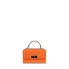 Le Simone - Sac à main en cuir vegan papaya