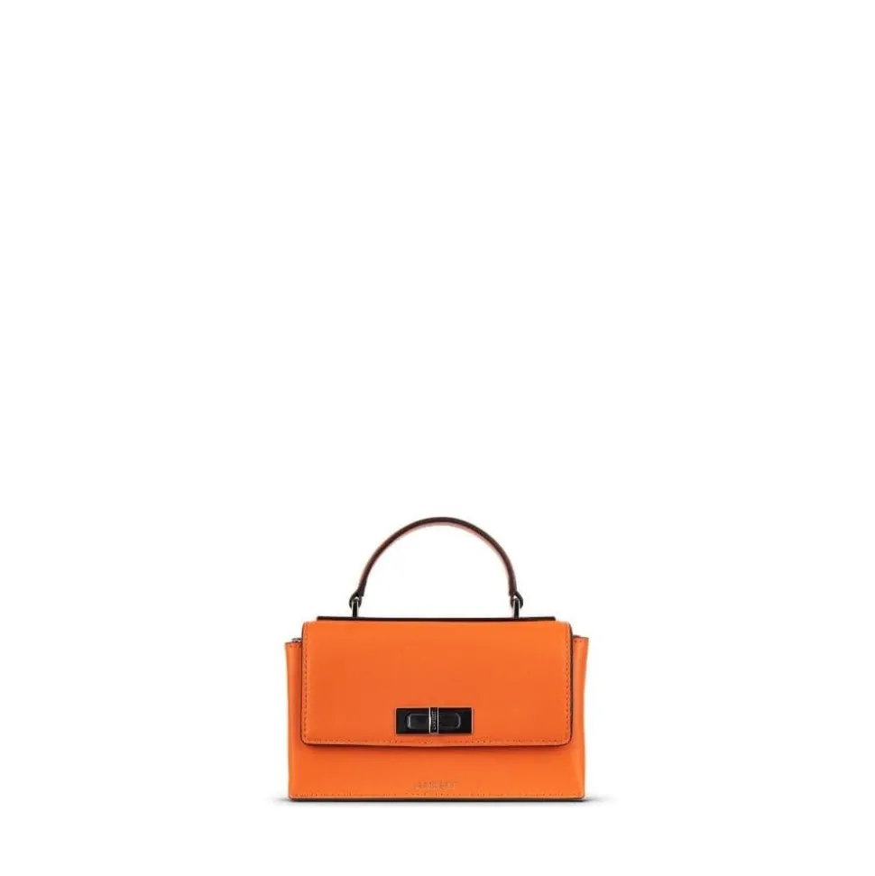 Le Simone - Sac à main en cuir vegan papaya