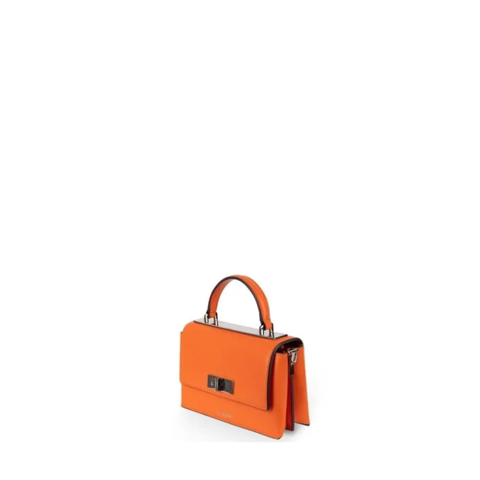 Le Simone - Sac à main en cuir vegan papaya