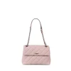 Le Sofia - Sac à main 2-en-1 matelassé en cuir vegan dusty pink