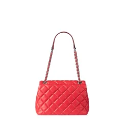 Le Sofia - Sac à main 2-en-1 matelassé en cuir vegan cherry