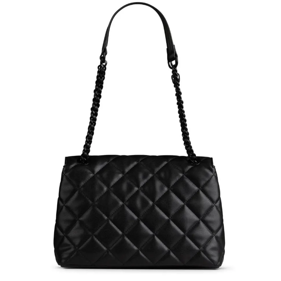 Le Sofia - Sac à main 2-en-1 matelassé en cuir vegan noir