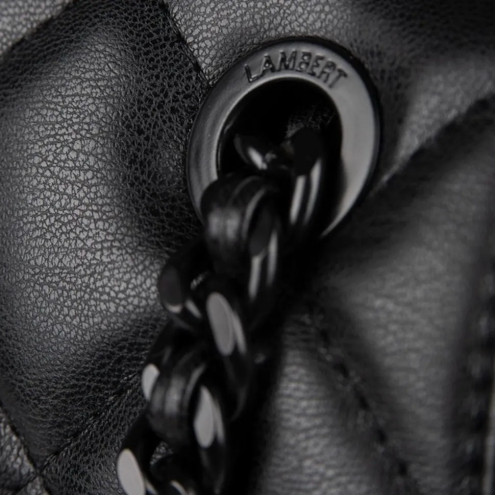 Le Sofia - Sac à main 2-en-1 matelassé en cuir vegan noir