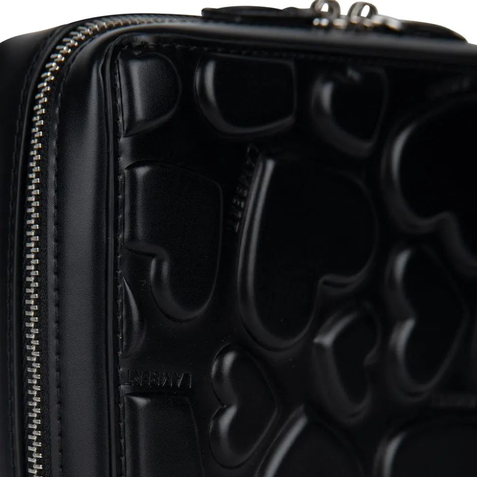Le Tasha- Trousse à bijoux en cuir vegan noire