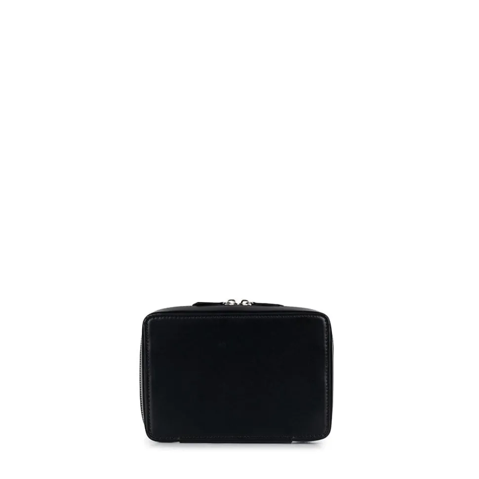 Le Tasha- Trousse à bijoux en cuir vegan noire