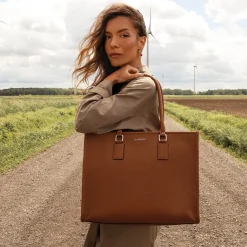 Le Valentina - Sac fourre-tout 2-en-1 en cuir vegan affogato