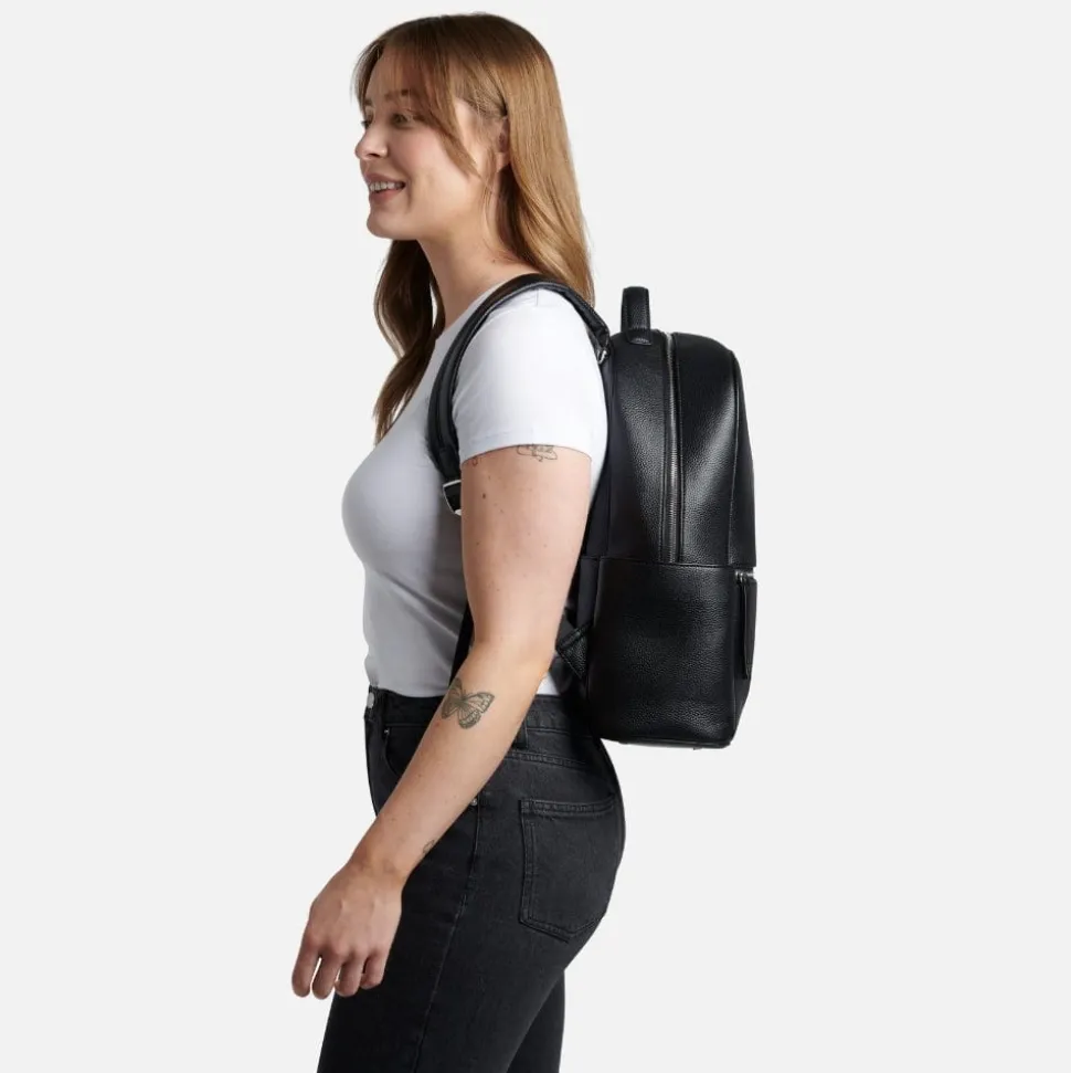 Le Vicky - Sac à couches en cuir vegan noir